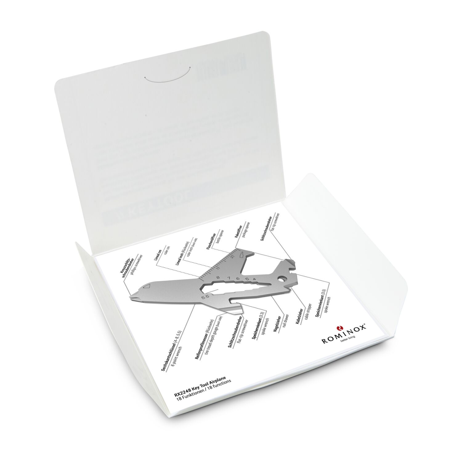 ROMINOX® Key Tool Airplane (18 Funktionen) Frohe Ostern 2K2110g