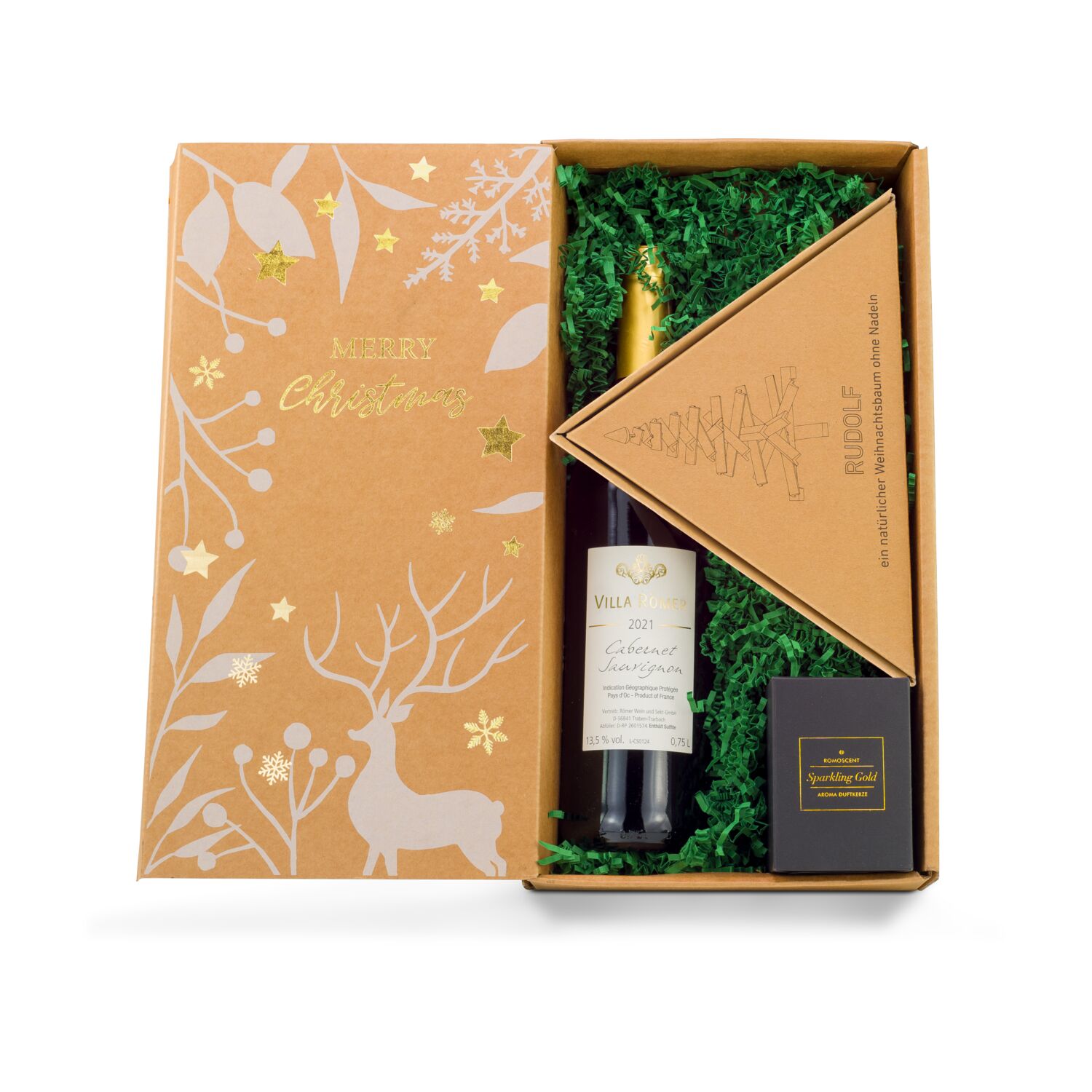 Geschenkset / Präsenteset: Wein-Nachts-Baum 2K2176