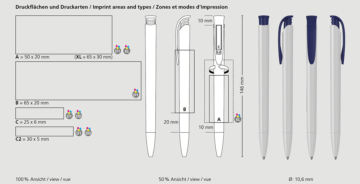 Klio-Eterna - Jona high gloss - Druckkugelschreiber
