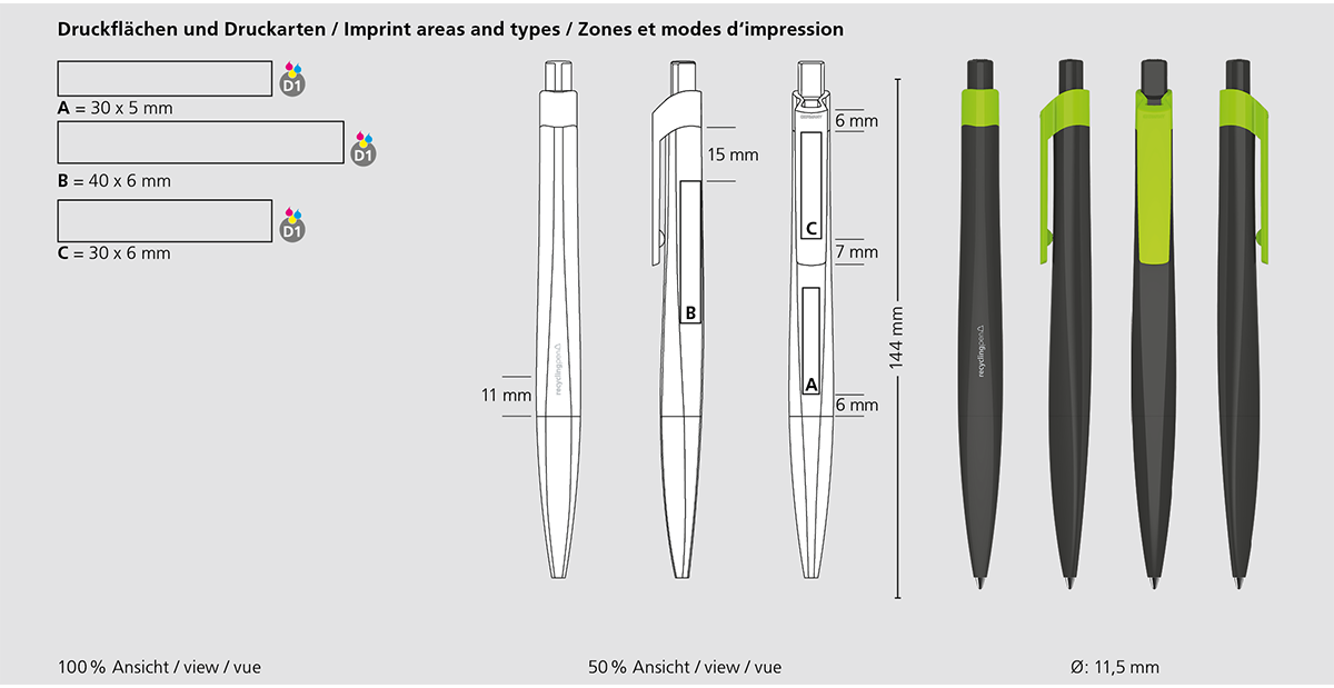 Klio-Eterna - Shape recycling - Druckkugelschreiber