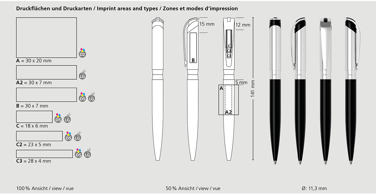 Klio-Eterna - I-roq metal Mc - Drehkugelschreiber