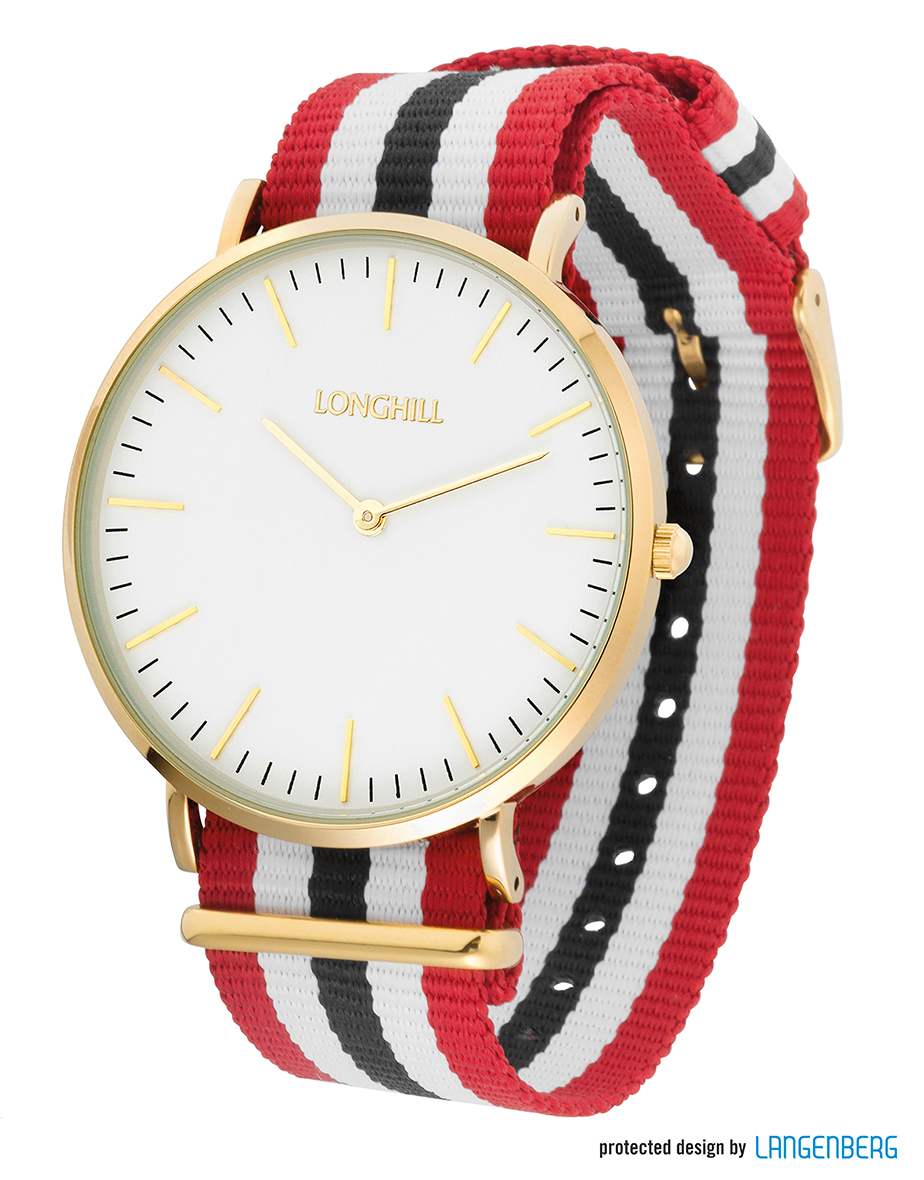 Metalluhr TEXSTYLE FLAT gold big