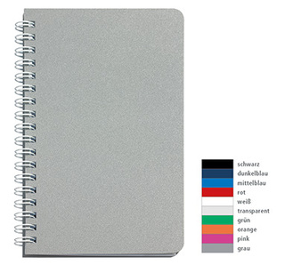 Taschentimer "Luxus" im Format 10,5 x 16,5 cm, deutsche Version, 128 Seiten, Wire-O-Bindung, Kartoneinband, PP-Einband mittelblau