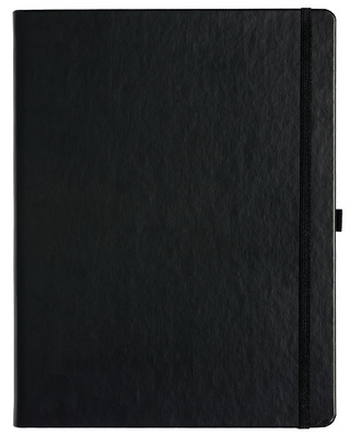 Notizbuch Style Large im Format 19x25cm, Inhalt kariert, Einband Slinky in der Farbe Black