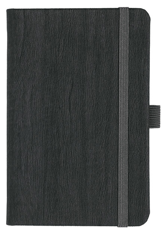 Notizbuch Style Small im Format 9x14cm, Inhalt liniert, Einband Woody in der Farbe Charcoal