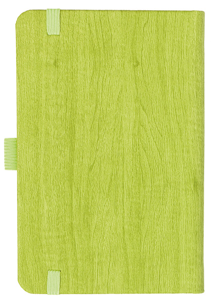 Notizbuch Style Small im Format 9x14cm, Inhalt liniert, Einband Woody in der Farbe Lime