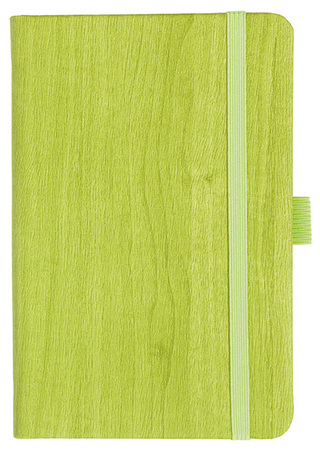 Notizbuch Style Small im Format 9x14cm, Inhalt liniert, Einband Woody in der Farbe Lime