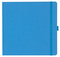 Notizbuch Style Square im Format 17,5x17,5cm, Inhalt liniert, Einband Fancy in der Farbe China Blue