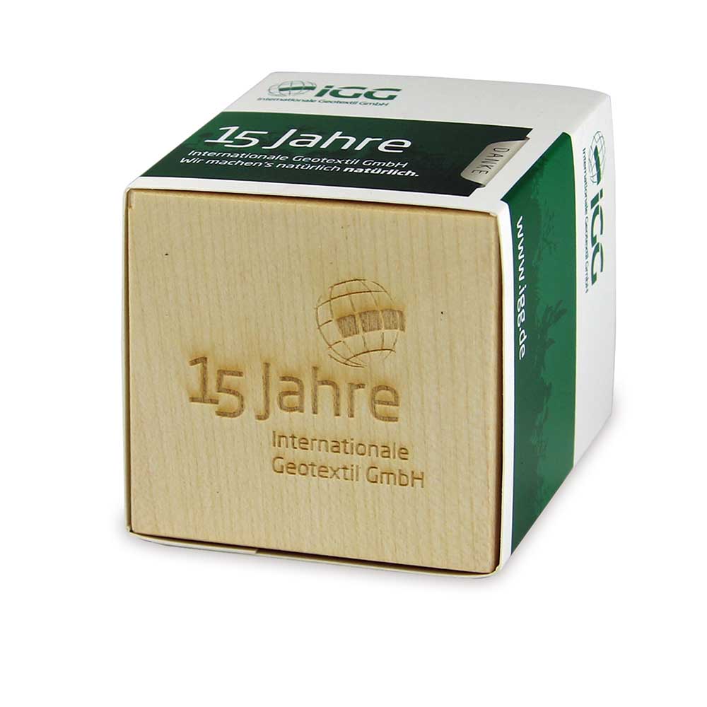 Pflanz-Holz Maxi mit Samen - Fichte, 1 Seite gelasert