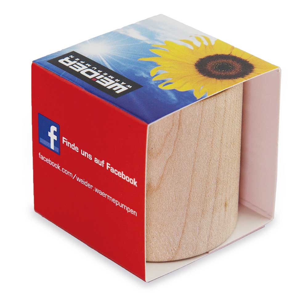 Pflanz-Holz rund mit Samen - Thymian