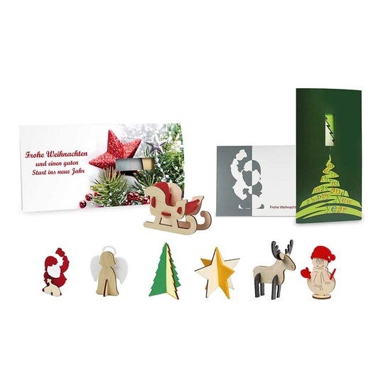 Steckfiguren-Karte Filz - Elch 4/0-c