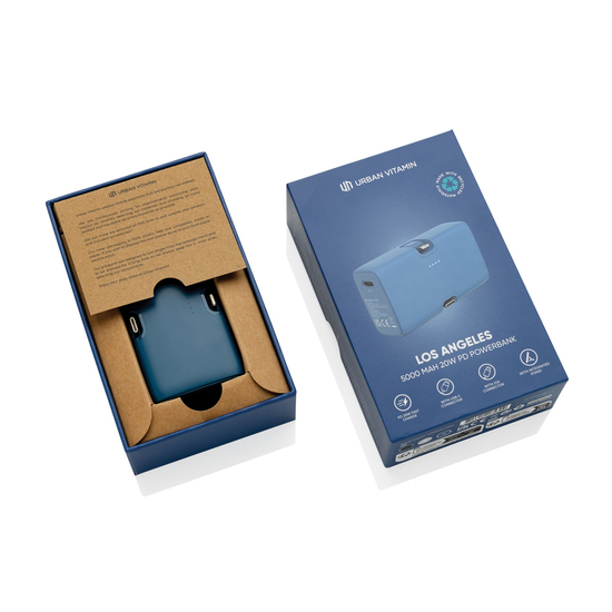 Urban Vitamin Los Angeles 20W Powerbank aus RCS rec. Plastik