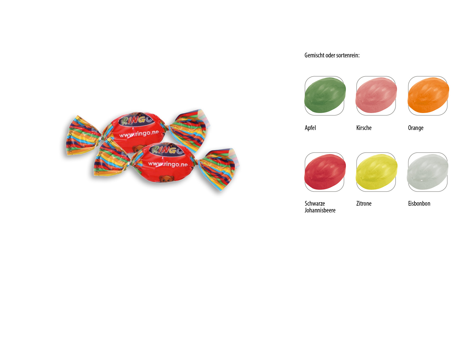 Bonbon Wickler, Inhalt: Bonbon  bunt gemischt