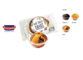 Mini Muffin im Flowpack, Inhalt: Mini Muffin Choco Chips