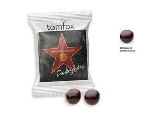 Schoko Kaffeebohnen Werbetüte, Inhalt: Schoko-Kaffeebohne ca. 4 g