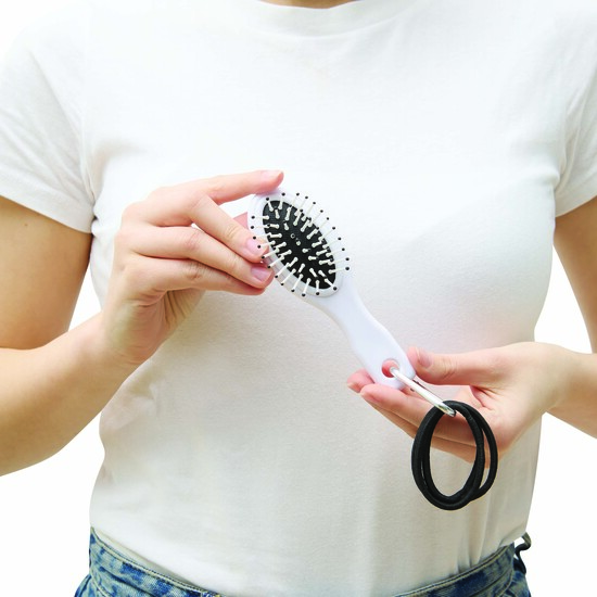 Reisebürste mit Haargummis COIFFEUR