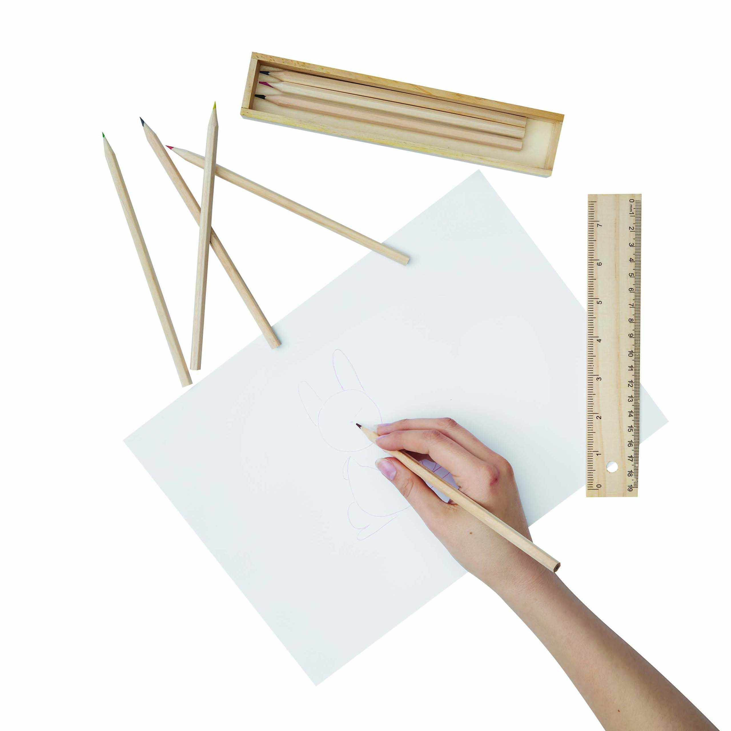 Naturholz-Buntstifte STRAIGHT