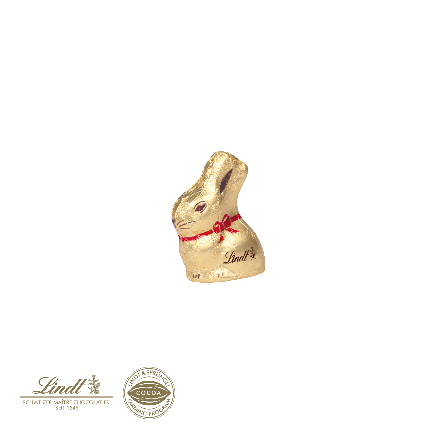 SCHOKOKARTE-HASE MIT LINDT GOLDHASE