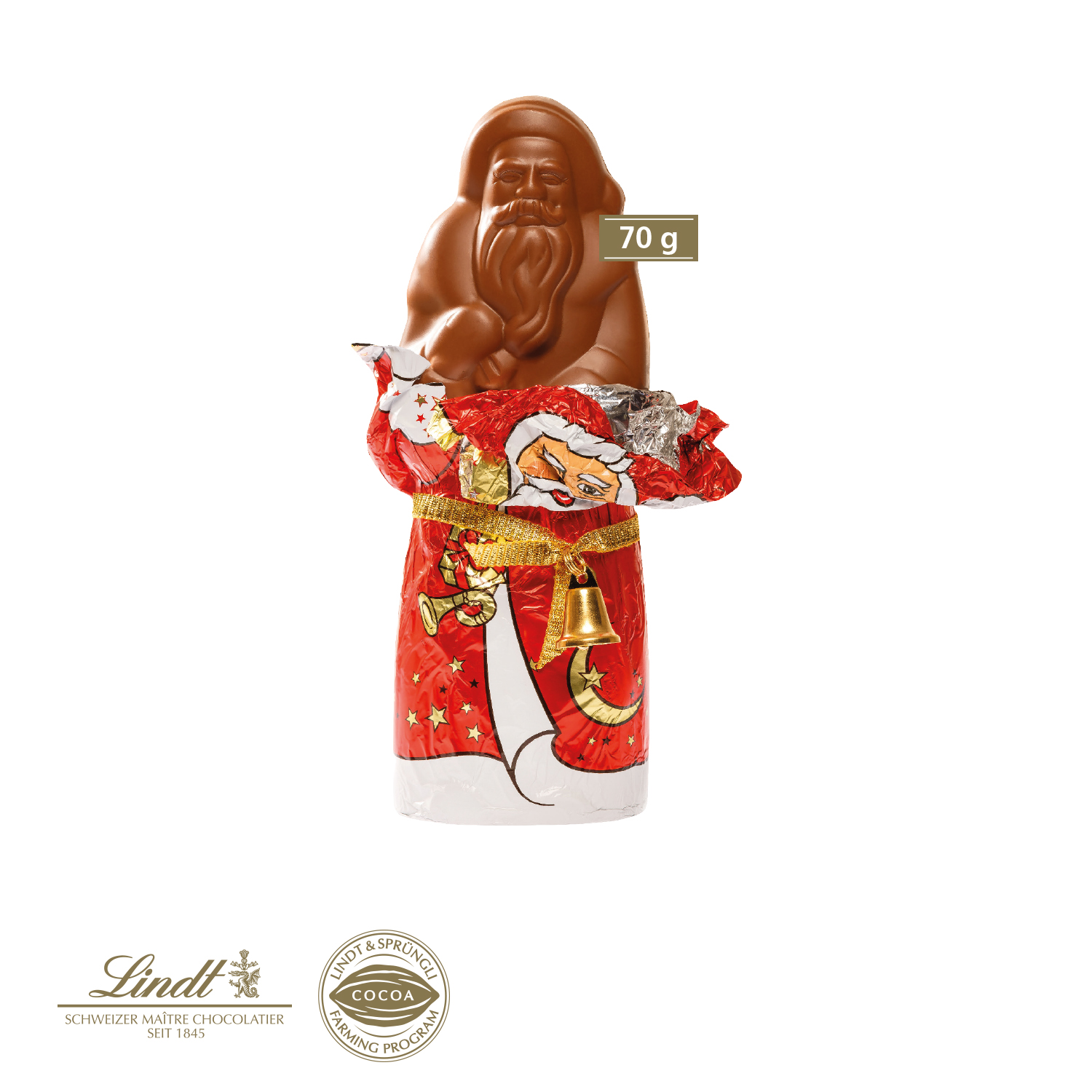 Lindt Weihnachtsmann mit Glöckchen, 70 g