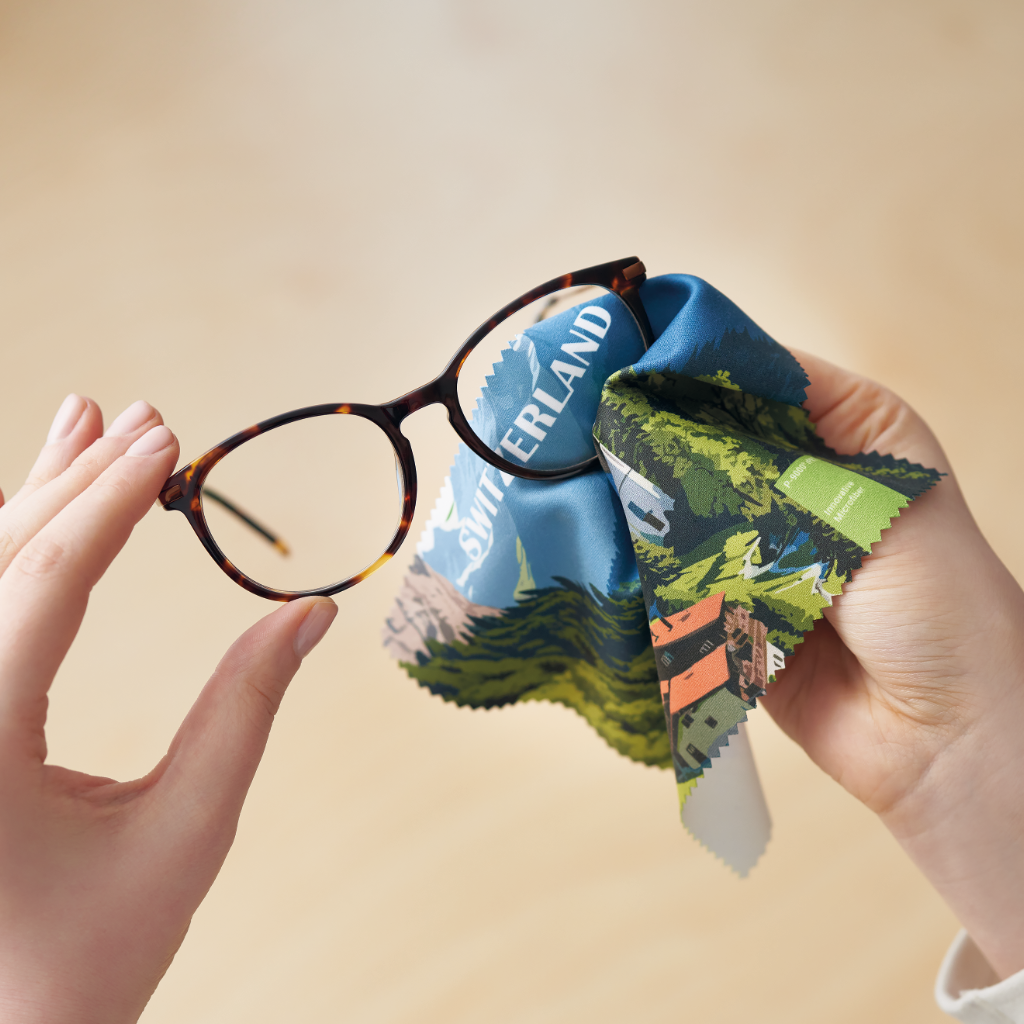 Brillentuch rPET im Papieretui