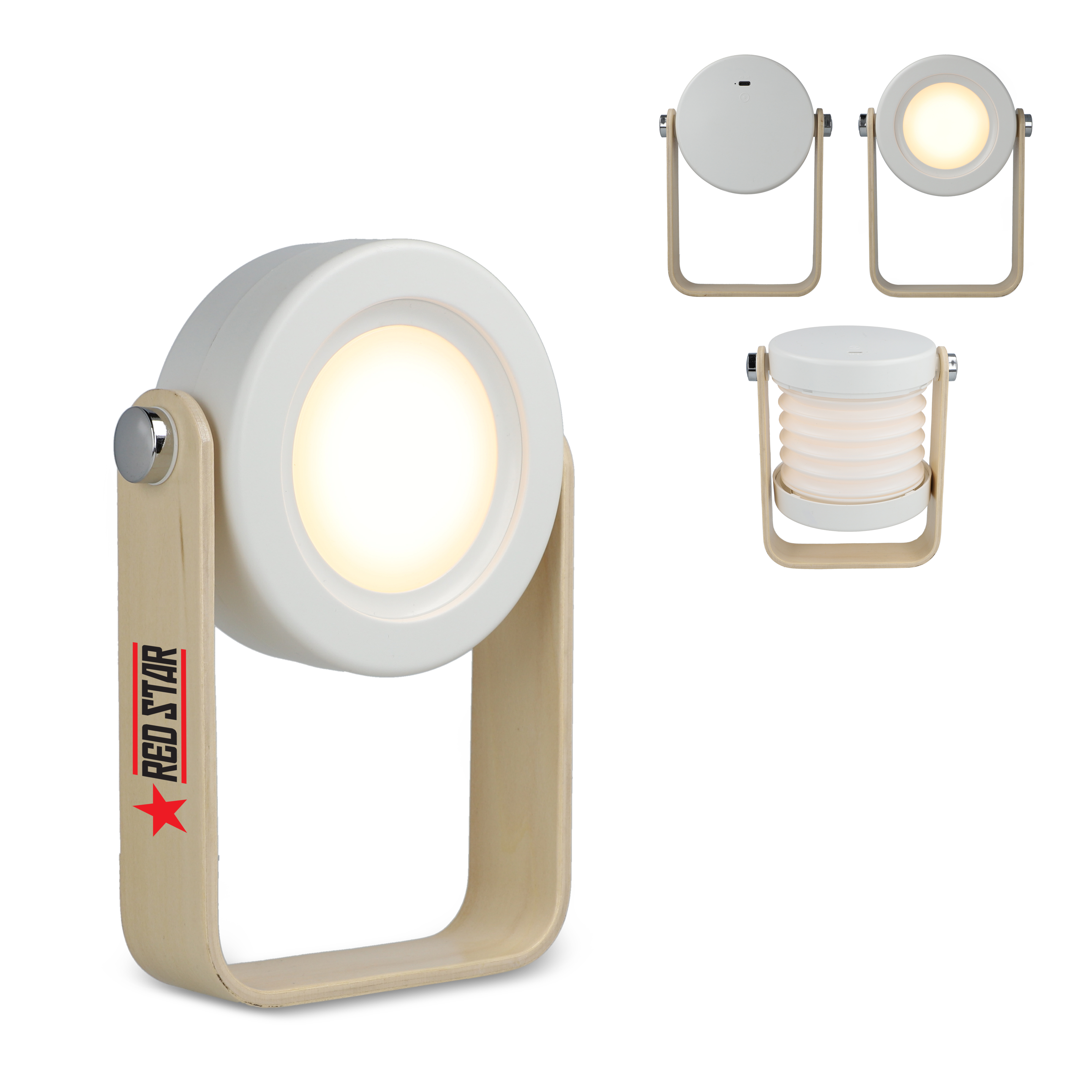 Coollux Multifunktions-LED-Lampe mit Bambusgriff