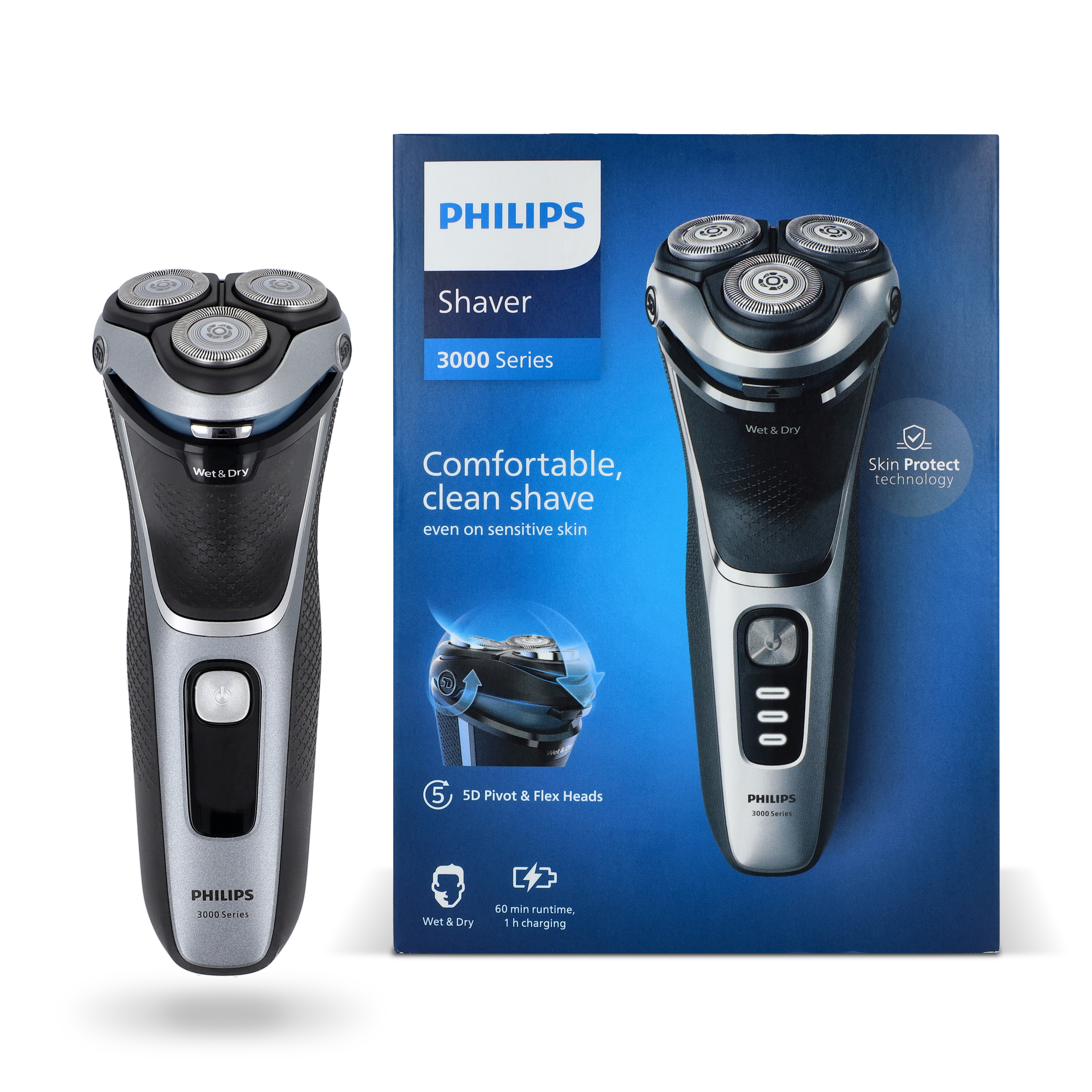 S3341|Philips elektrischer Nass- und Trockenrasierer