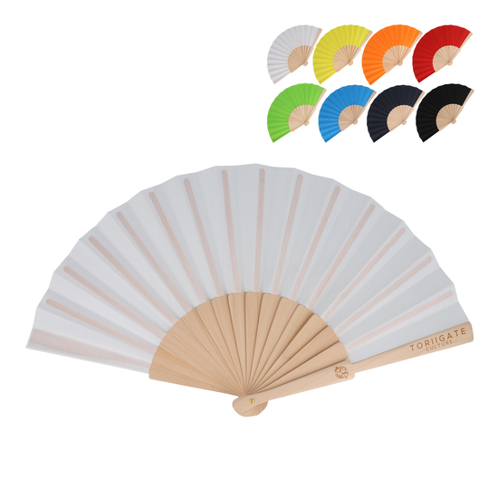 Fächer aus Holz mit R-PET