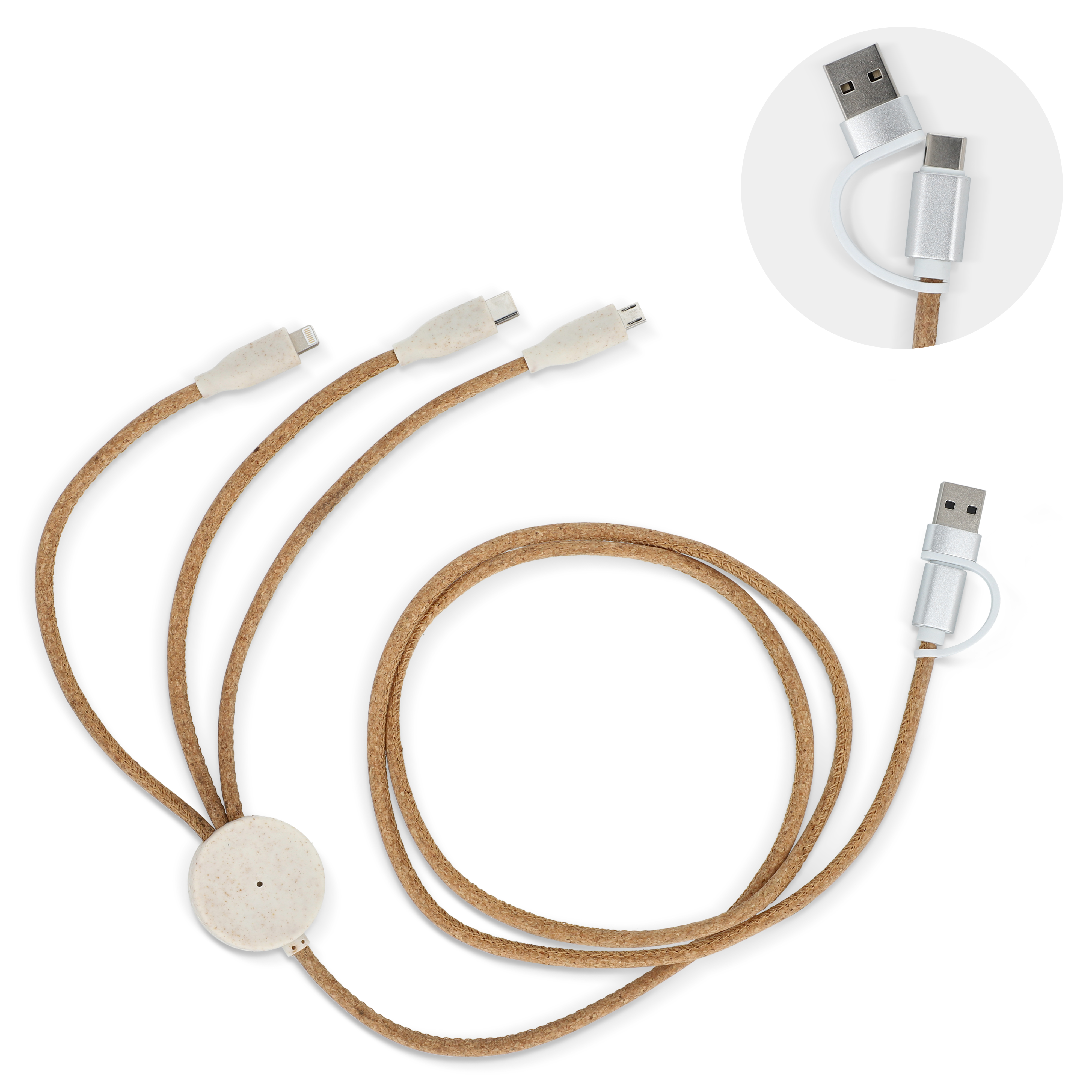 FSC cork 3 in 1 PD charging & data cable