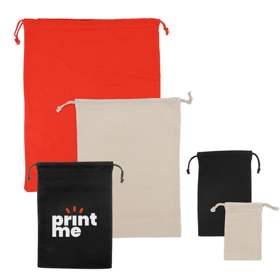 Baumwollbeutel mit Kordelzug  DKE077 30 x 40 cm  rot