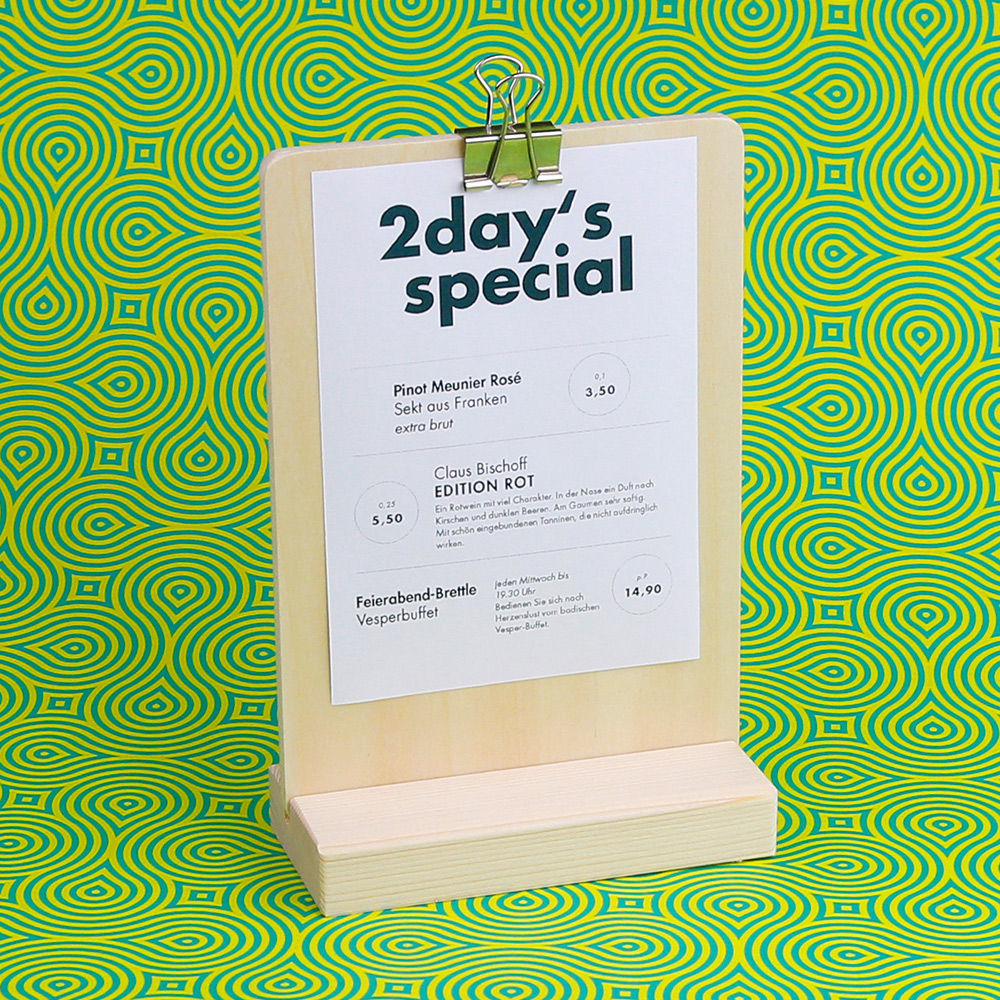 Tischaufsteller Set für A6