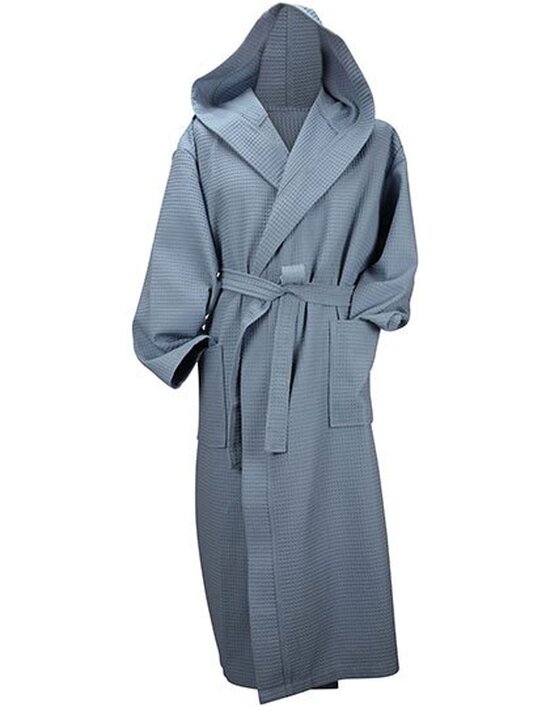 AR028 Robezz® Waffle Bathrobe With Hood