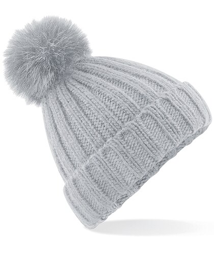 Verbier Faux Fur Pop Pom Chunky Beanie