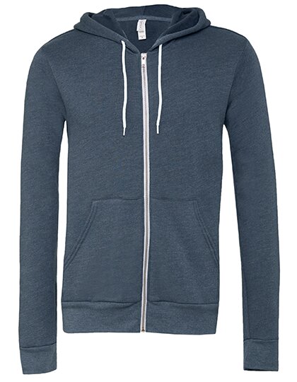 Unisex Zip-Up Poly-Cotton Fleece Hoodie