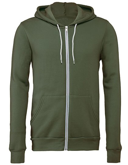 Unisex Zip-Up Poly-Cotton Fleece Hoodie
