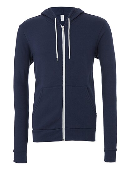 Unisex Zip-Up Poly-Cotton Fleece Hoodie