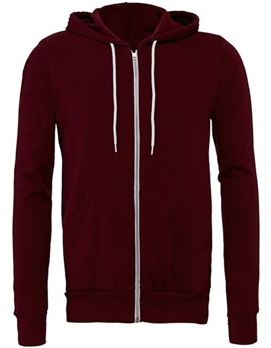 Unisex Zip-Up Poly-Cotton Fleece Hoodie