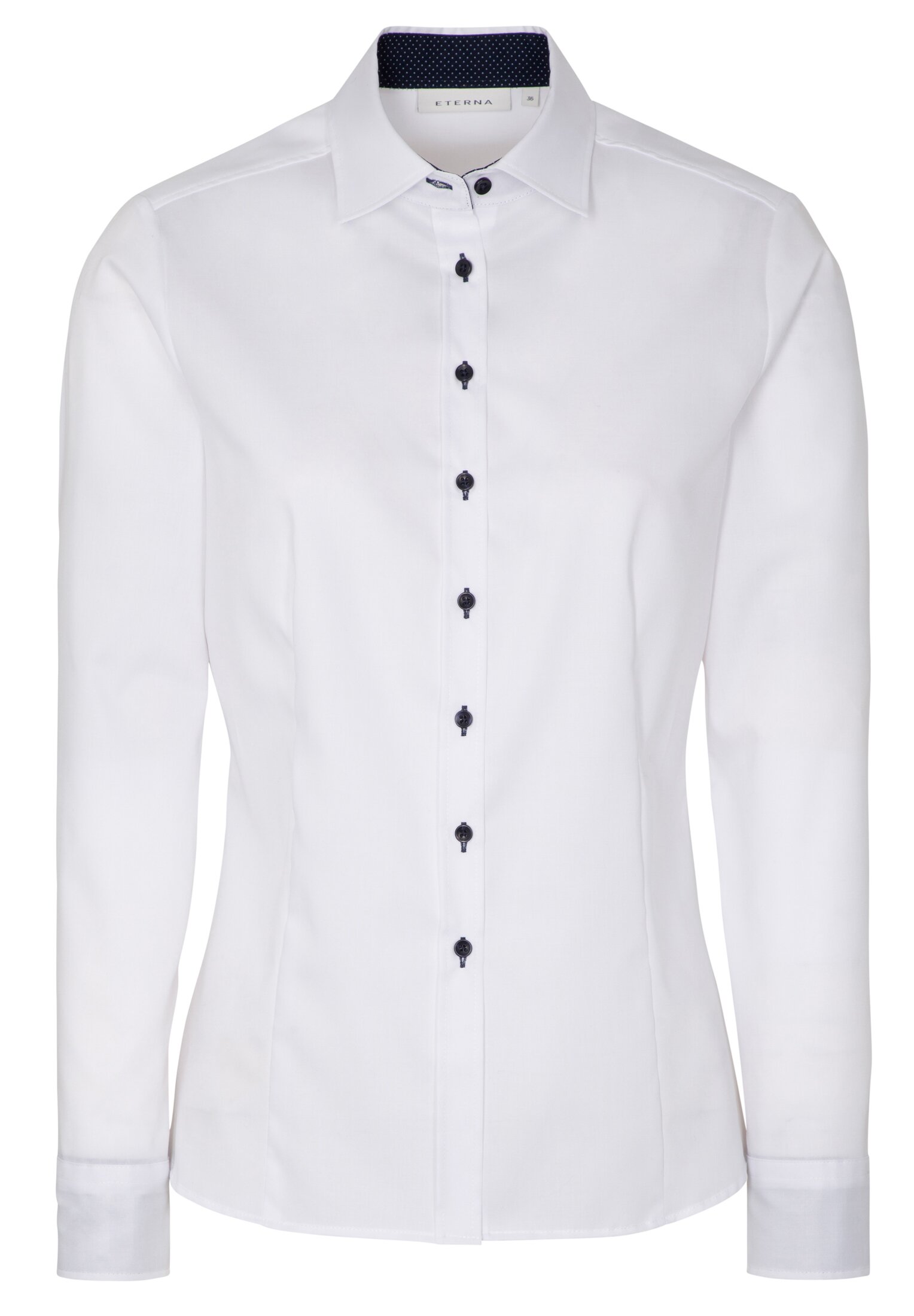 Eterna Bluse Oxford Pinpoint - Tailliert - Ohne Brusttasche
