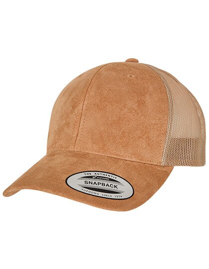 FX6606SU Suede Leather Trucker Cap