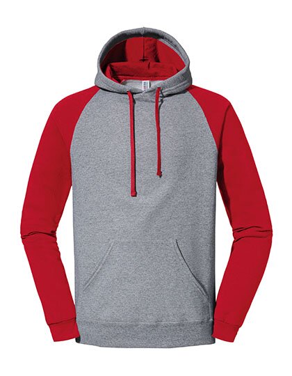 JZ96CR JERZEES Nublend® Colour-Block Raglan Hooded Sweatshirt