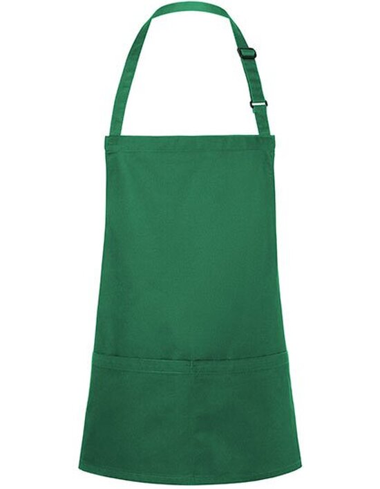 Kurze Latzschürze Basic mit Schnalle und Tasche