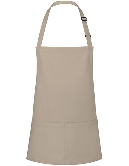 Kurze Latzschürze Basic mit Schnalle und Tasche