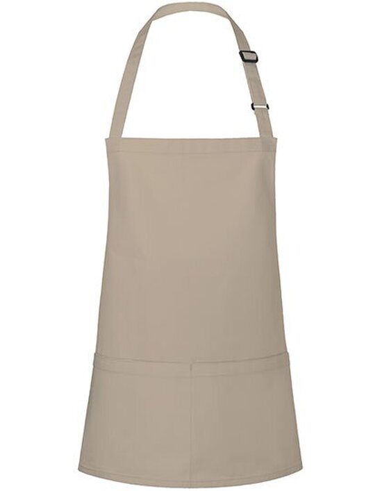 Kurze Latzschürze Basic mit Schnalle und Tasche