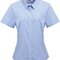 Ladies` Microcheck (Gingham) Short Sleeve Cotton Shirt