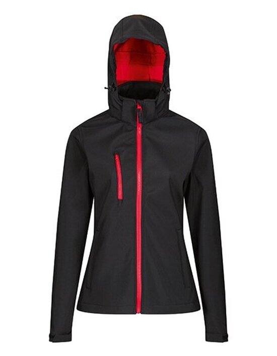 Womens Venturer 3-layer Printable Hooded Softshell Jacket