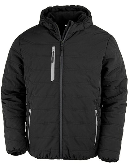 RT240 Recycled Black Compass Padded Winter Jacket