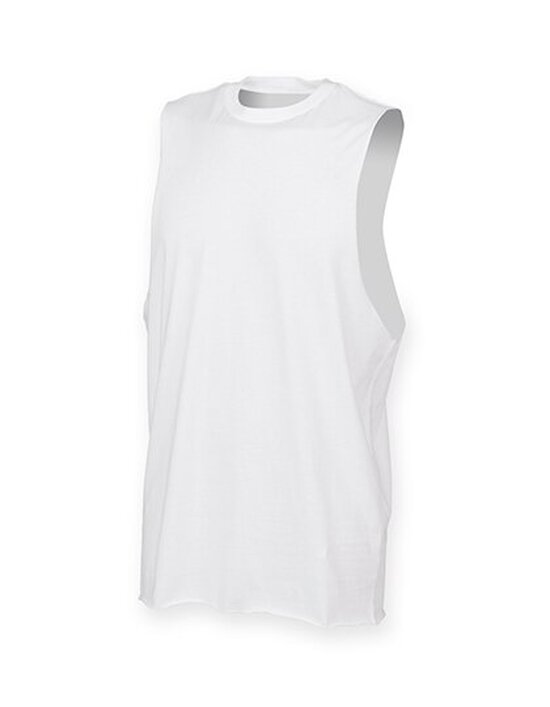 Men`s High Neck Slash Armhole Vest