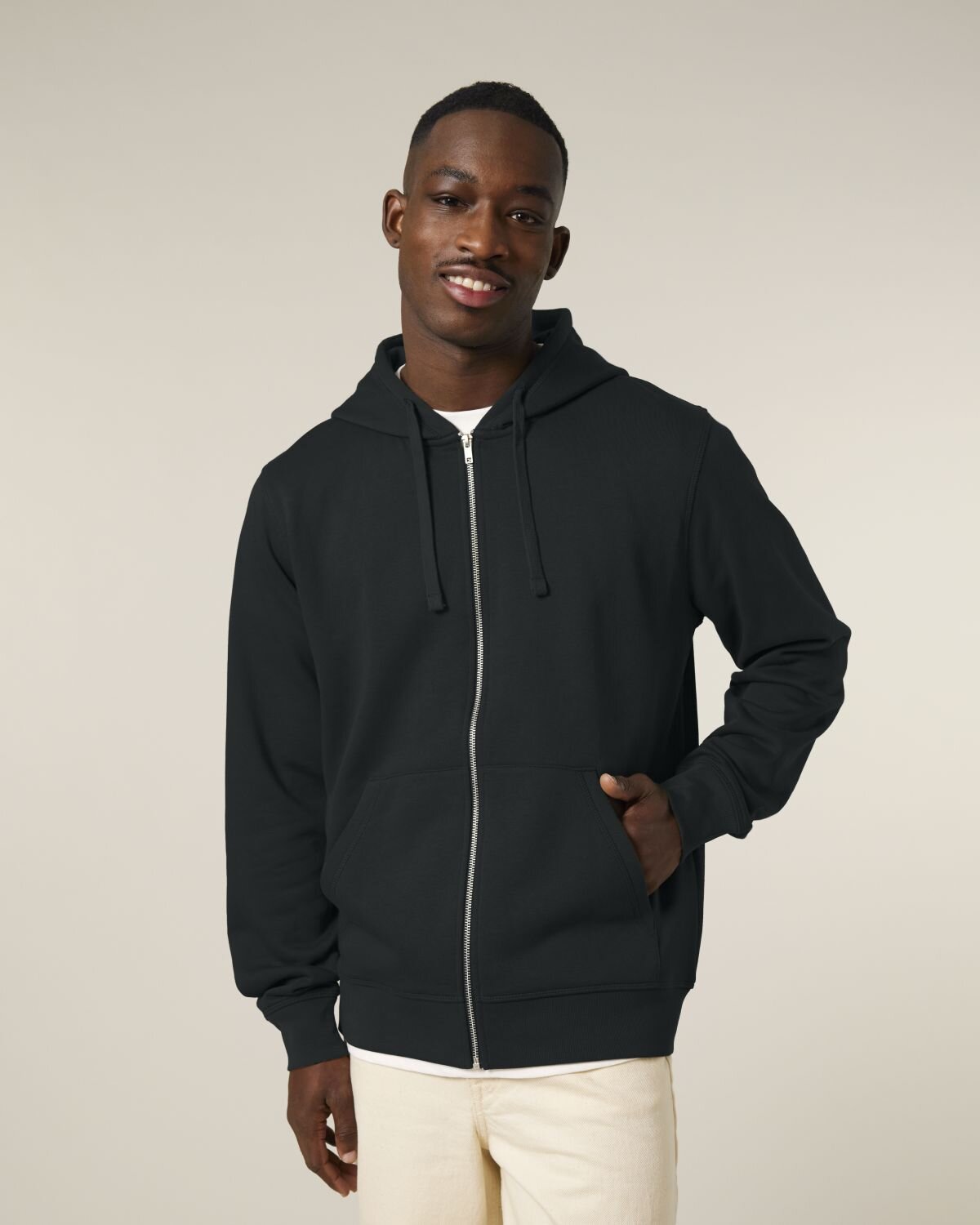 STSU205 Stanley & Stella Mixer Iconic Mid-Light Unisex-Zip-Thru-Hoodie-Sweatshirt