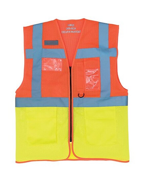 Hi Vis Top Cool Recycled Open Mesh Executive Waistcoat
