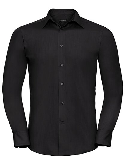 Men`s Long Sleeve Tailored Polycotton Poplin Shirt