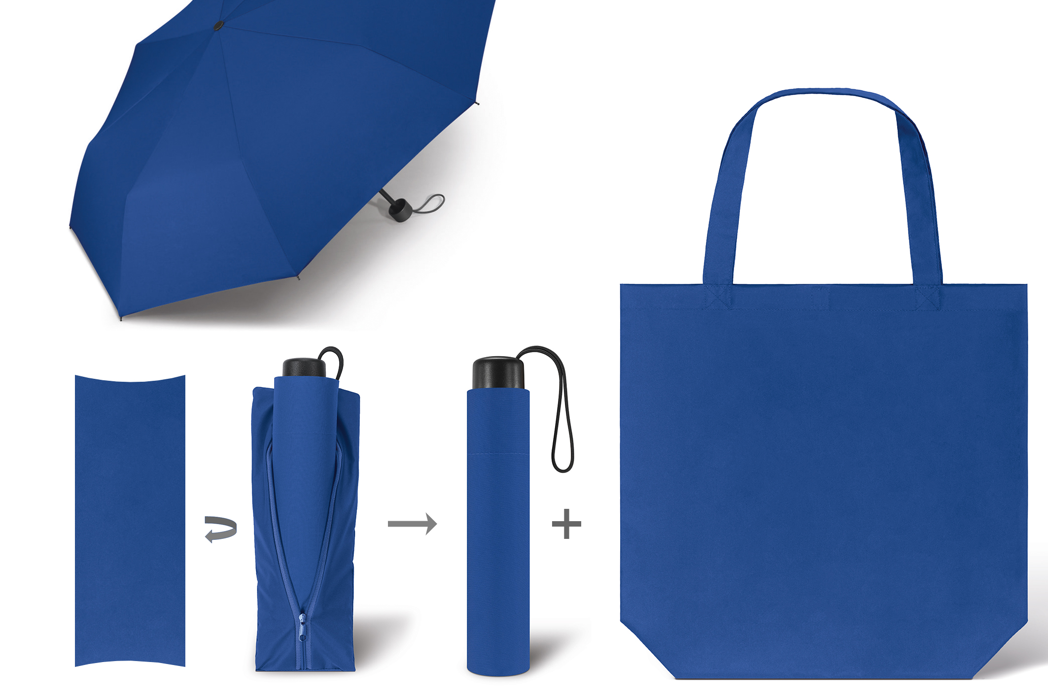 Taschenschirm mit Einkaufstasche SCHIRM & SHOPPER